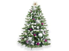 LAALU.cz Okrašeno umetno božično drevo z 222 okraski POLAR PINK II 500 cm drevo s stojalom in božičnimi okraski