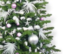 LAALU.cz Okrašeno umetno božično drevo z 222 okraski POLAR PINK II 500 cm drevo s stojalom in božičnimi okraski