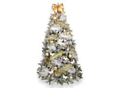 LAALU.cz Okrašeno umetno božično drevo s 100 okraski SHINING ELEGANCE 150 cm s stojalom in božičnimi okraski
