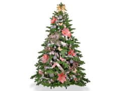 LAALU.cz Okrašeno umetno božično drevo z 89 okraski NOBLESA 150 cm s stojalom in božičnimi okraski