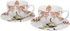 Set 2 skodelic + krožnika Žerjav, 280 ml porcelan, darilna embalaža, 2390