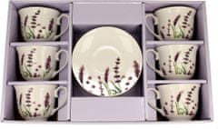 Duo Set 6 skodelic + krožniki Sivka, 250 ml, porcelan, darilna embalaža, 6671