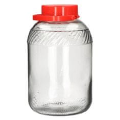 Stekleni kozarec 12L s plastičnim pokrovom TREAT