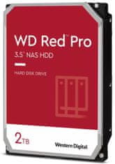 WD RED Pro 2TB / 2002FFSX / SATA 6Gb/s / notranji 3,5" / NAS / 7200 vrtljajev na minuto / 64 MB