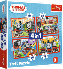 Trefl Sestavljanka Thomas the Tank Engine 4v1 (12,15,20,24 kosov)