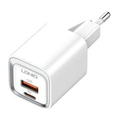 LDNIO A2318C USB, USB-C 20W omrežni polnilnik + kabel microUSB