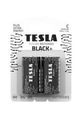 TESLA BLACK+ alkalna baterija C (LR14, majhna enojna, blister) 2 kosa