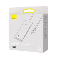 BASEUS BASEUS LITE SERIES HUB ADAPTER USB TYPE C - 4X USB 3.0 1M ČRN (WKQX030401)