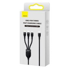 BASEUS Flash Series II USB-C Iphone Lightning microUSB kabel 100W 1,5m črn