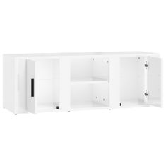 Vidaxl TV omarica visok sijaj bela 100x31,5x35 cm inženirski les