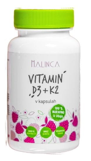 MALINCA Vitamin D3 + K2 kapsule, 60/1