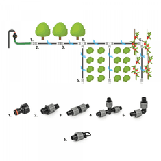 Bradas Set 26 dodatkov za namakalno cev 16 mm BR-DSTA20-SET2