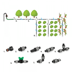 Bradas Set 24 dodatkov za namakalno cev 16mm BR-DSTA20-SET1