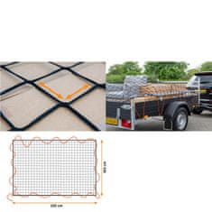 Northix Tovorna mreža 1,6 x 2,5 m - črna 