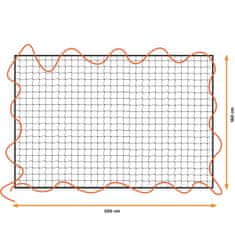 Northix Tovorna mreža 1,6 x 2,5 m - črna 