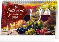 Namizni koledar 2024: Potovanje z vinom, 23,1 × 14,5 cm
