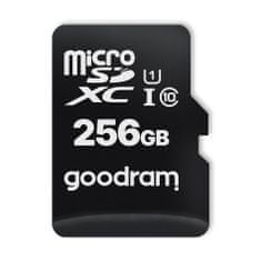 slomart goodram microcard 256 gb pomnilniška kartica micro sd xc uhs-i class 10, sd adapter (m1aa-2560r12)