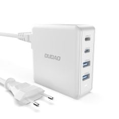 slomart gan 100w hitri polnilec 2 x usb-c / 2 x usb dudao a100eu - bela