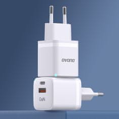 slomart Gan 33w pps usb c/usb dudao a13pro omrežni polnilec - bela