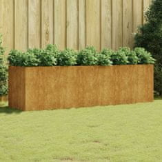 Vidaxl Vrtna visoka greda 280x80x80 cm corten jeklo