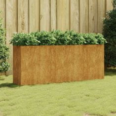 Vidaxl Vrtna visoka greda 200x40x80 cm corten jeklo