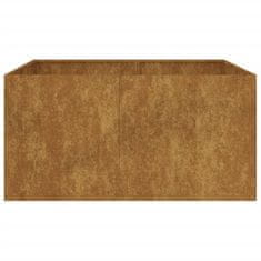 Vidaxl Cvetlično korito 80x80x40 cm corten jeklo