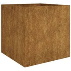 Vidaxl Cvetlično korito 80x80x80 cm corten jeklo