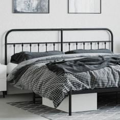 Vidaxl Kovinsko posteljno vzglavje črno 200 cm