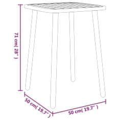 Vidaxl Vrtna miza antracitna 50x50x71 cm jeklo