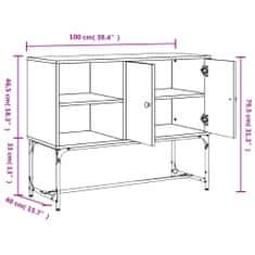 Vidaxl Komoda sonoma hrast 100x40x79,5 cm inženirski les