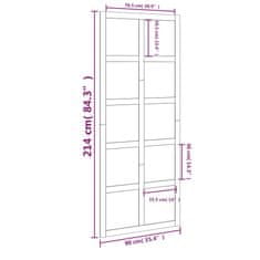 Vidaxl Hlevska vrata 90x1,8x214 cm trdna borovina