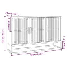 Vidaxl Komoda črna 105x30x65 cm inženirski les