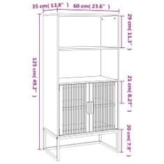 Vidaxl Visoka omara 60x35x125 cm inženirski les