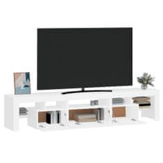 Vidaxl TV omarica z LED lučkami bela 200x36,5x40 cm