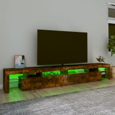 Vidaxl TV omarica z LED lučkami dimljeni hrast 260x36,5x40 cm