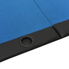 Vidaxl Zložljiva poker miza za 10 igralcev modra 206x106x75 cm