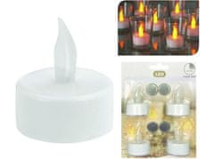 LED čajna sveča premera 3,5 cm (4 kosi) z baterijami, časovnik