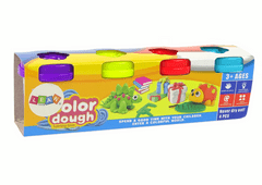 shumee Set 4 barvnih skodelic Animals Playdough