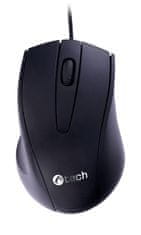 C-Tech Miška WM-07/Ergonomska/Optična/Brezžična USB/črna