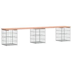 Vidaxl Vrtna klop gabion 203x31x42 cm trden les douglas