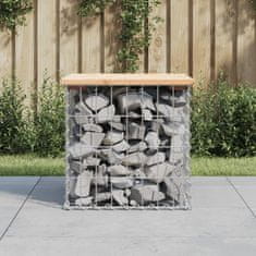 Vidaxl Vrtna klop gabion 43x44x42 cm trdna borovina