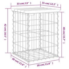 Vidaxl Vrtna klop gabion 33x31x42 cm impregnirana borovina