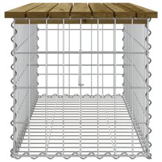 Vidaxl Vrtna klop gabion 103x44x42 cm impregnirana borovina