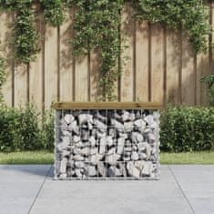 Vidaxl Vrtna klop gabion 63x31,5x42 cm impregnirana borovina