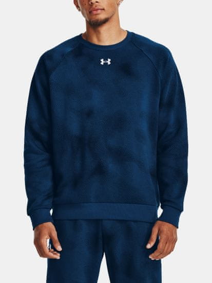 Under Armour Pulover UA Rival Fleece Printed Crew-BLU