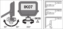 LEDVANCE Reflektor LED svetilka 10W 1200lm 4000K Nevtralno bela IP65 črna s senzorjem gibanja in somraka