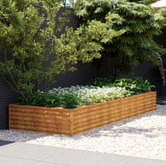 Vidaxl Vrtna visoka greda 291x100x36 cm corten jeklo