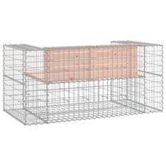 Vidaxl Vrtna gabionska klop 143x71x65,5 cm trden les douglas