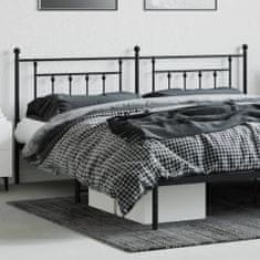 Vidaxl Kovinsko posteljno vzglavje črno 200 cm