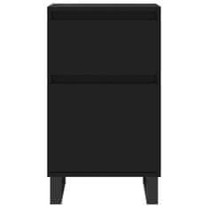 Vidaxl Komoda 2 kosa črna 40x35x70 cm inženirski les